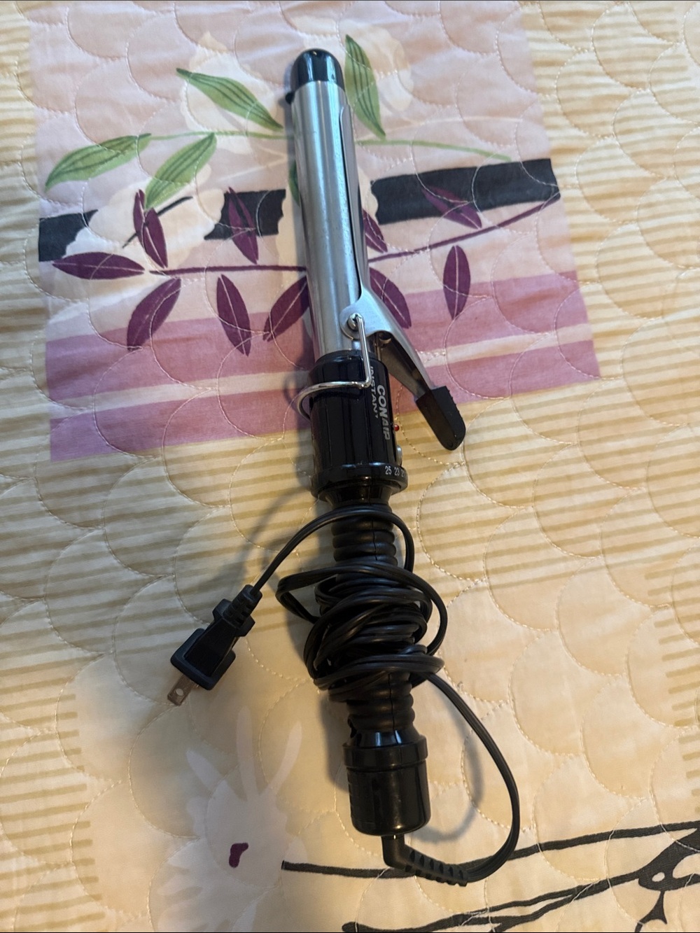 Black and Silver Curling Iron Hair Styling Wand by Conair